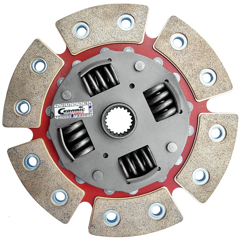 Disco de Cerâmica com mola 6 pastilhas Palio / Weekend / Siena 1.5 / 1.6 8v 96 a 00 Strada 1.5 8v até 00 Tipo 1.6 93 a 97